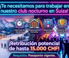 Se busca chicas para club en Suiza por temporada de esqui