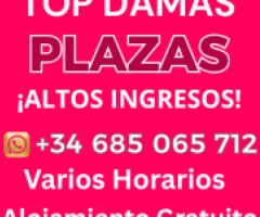 PLAZA CON ALOJAMIENTO GRATIS Y ALTOS ÍNGRESOS